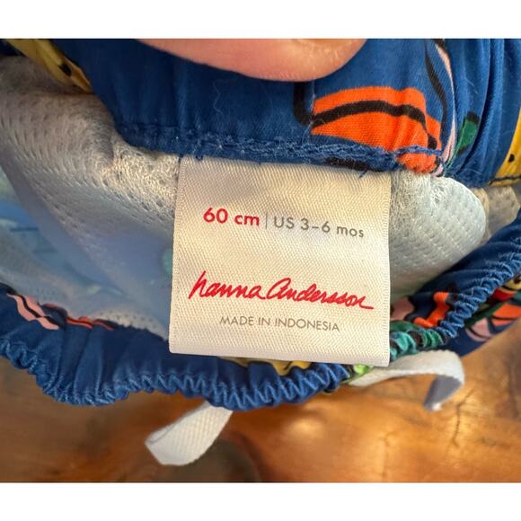Hanna Andersson pineapple swim trunks biys size 3-6 months drawstring - Picture 3 of 3